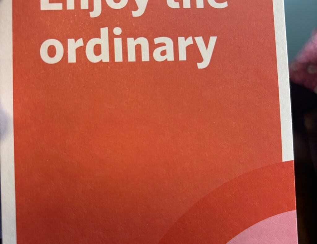 Enjoy the Ordinary