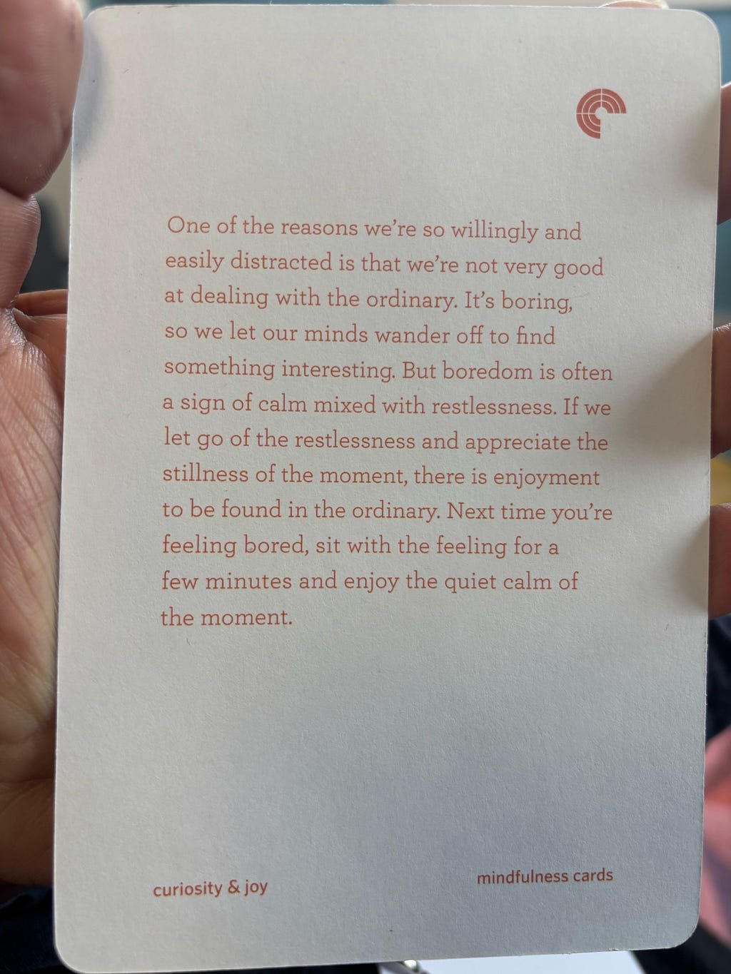 Enjoy the Ordinary