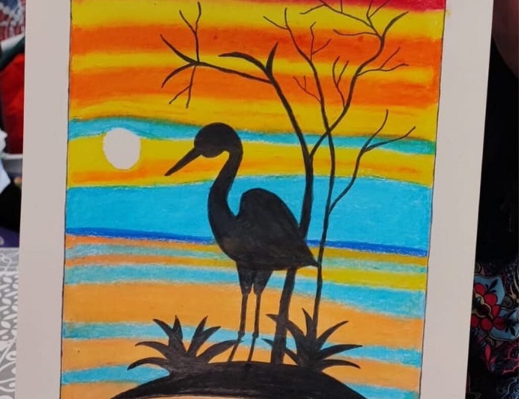 The Lonely Crane on the Island